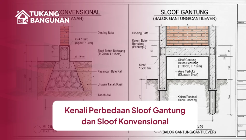 Kenali Perbedaan Sloof Gantung dan Sloof Konvensional