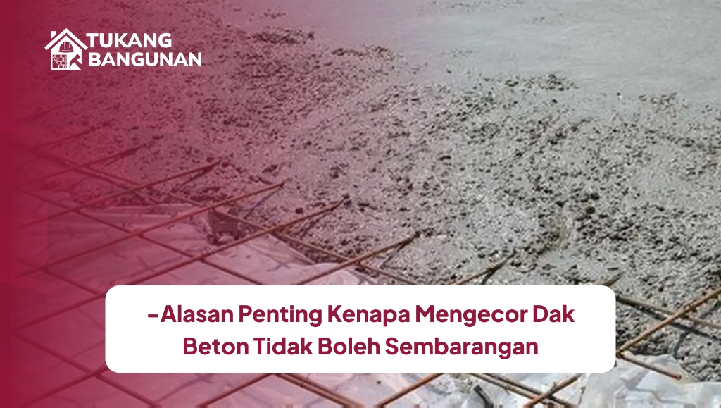 Alasan Penting Kenapa Mengecor Dak Beton Tidak Boleh Sembarangan